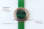 OB Factory High Quality Replica Piaget Possession Green Dial Green Leather Strap Ladies Watches